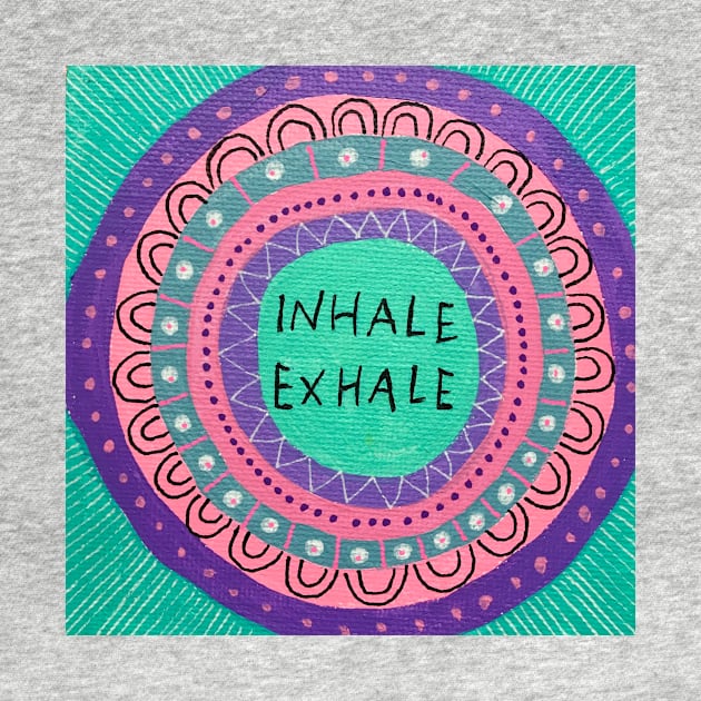 Pink Inhale Exhale Mandala by MyCraftyNell